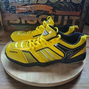 Indoor Court Shoes Women's 8.5 EU40 Yellow Non-Marking Pickleball Squash Metrix